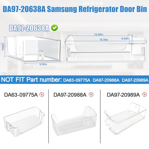 Alvar UPGRADED DA97-20638A DA63-09687A Refrigerator Door Bin Compatible with Samsung Refrigerator Door Shelf Replacement RS27T5200SR Samsung Fridge Door Shelves PS16556766 RS27T5200SG RS27T5561SR RS27T5201 - Image 3