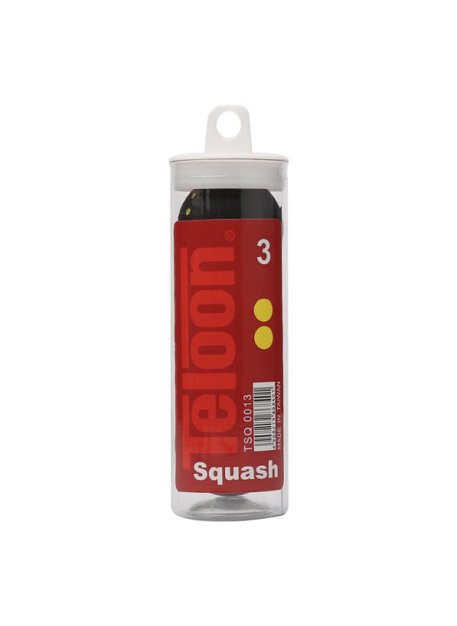 Teloon Teloon Professional Squash Ball For Competition, Double Yellow Spot (professional Slow Speed) Tdy001  - Image 2
