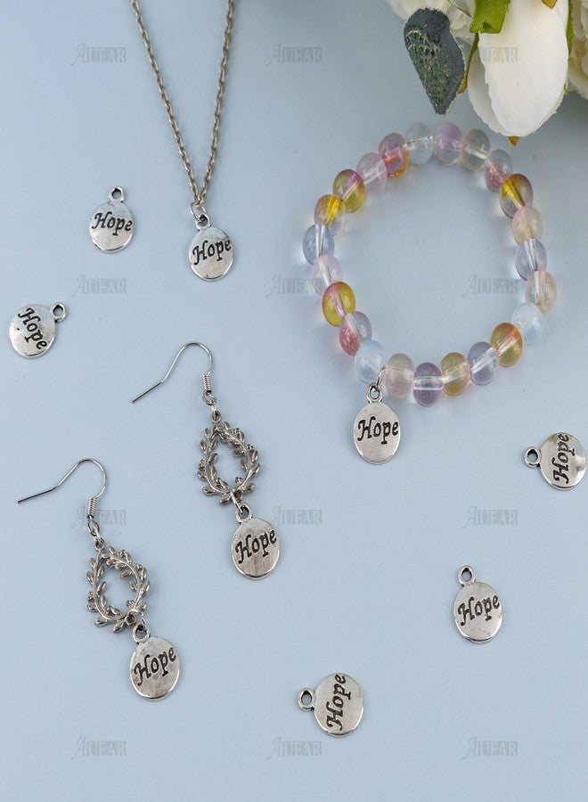 AUEAR, 100 Pack Hope Charms Pendants Inspirational Message Charms Hope Charm for Jewelry Making DIY Crafts - Image 4