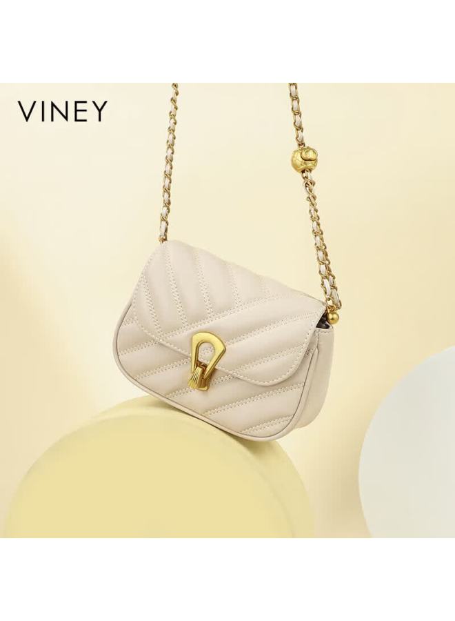 Viney Women's Handbag, Cowhide Crossbody Phone Bag, Stylish Shoulder Chain Bag, Birthday Gift With High-end Feel For Girlfriend Or Wife - Image 4