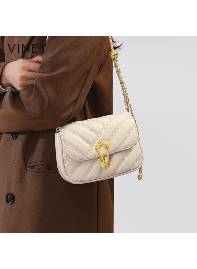 Viney Women's Handbag, Cowhide Crossbody Phone Bag, Stylish Shoulder Chain Bag, Birthday Gift With High-end Feel For Girlfriend Or Wife - Image 2