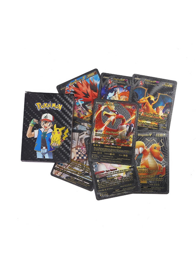 Baokemeng Gold Foil Card Pvc Pokemon Collection Card Board Game Chess Fun Game Card Customization
