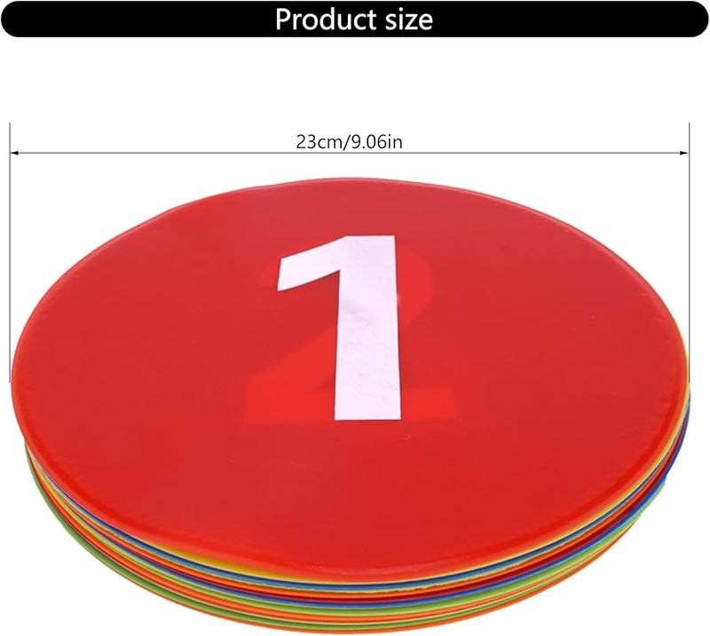 Colorful Numbered Floor Spots Markers For Fitness Agility Training Sports Field Court - Image 5