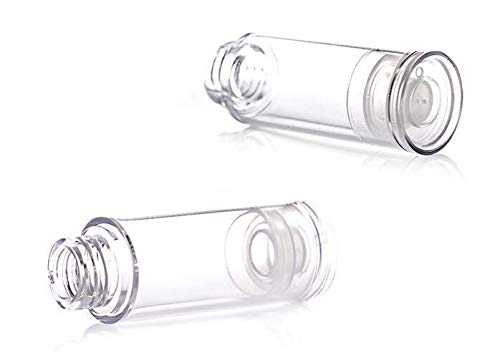 Elandy 12Pcs Portable Empty Refillable Clear Plastic Airless Vacuum Pump Bottle Cosmetic Make-up Cream Lotion Sample Packing Toiletries Liquid Storage Container Vial Jars(10ml/0.34oz) - Image 5