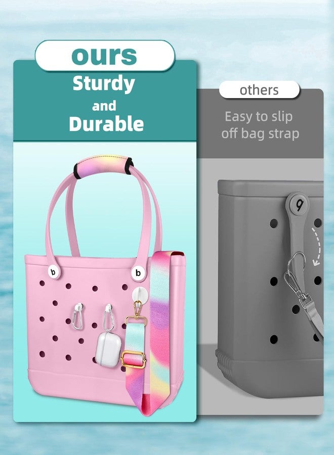 Toykee Bag Strap Crossbody Charms for Bogg Bag Accessories - Shoulder Straps Neoprene Luggage Handle Wrap & 2 Key Holders, Sunrise, Sunrise - Image 4