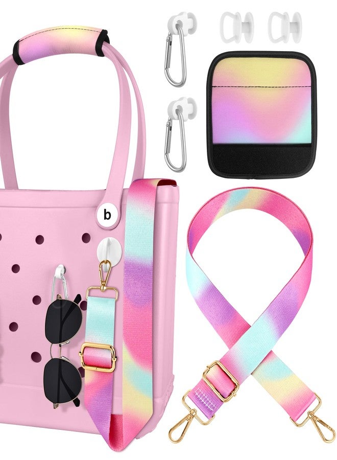 Toykee Bag Strap Crossbody Charms for Bogg Bag Accessories - Shoulder Straps Neoprene Luggage Handle Wrap & 2 Key Holders, Sunrise, Sunrise - Image 1