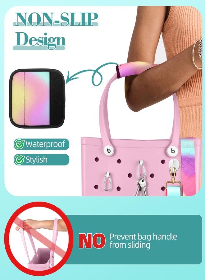 Toykee Bag Strap Crossbody Charms for Bogg Bag Accessories - Shoulder Straps Neoprene Luggage Handle Wrap & 2 Key Holders, Sunrise, Sunrise - Image 3