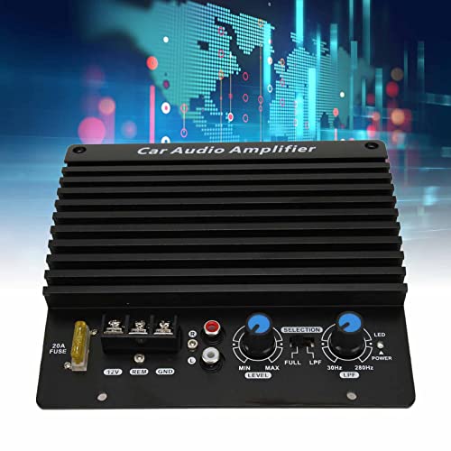 Bewinner 12V Car Amplifier Board 1000W High Power Audio Amplifier Amp Board for Vehicle, Aluminum Alloy Subwoofer Plate with Heat Dissipation Panel, Ultra Thin Design Easy Installation - Image 4