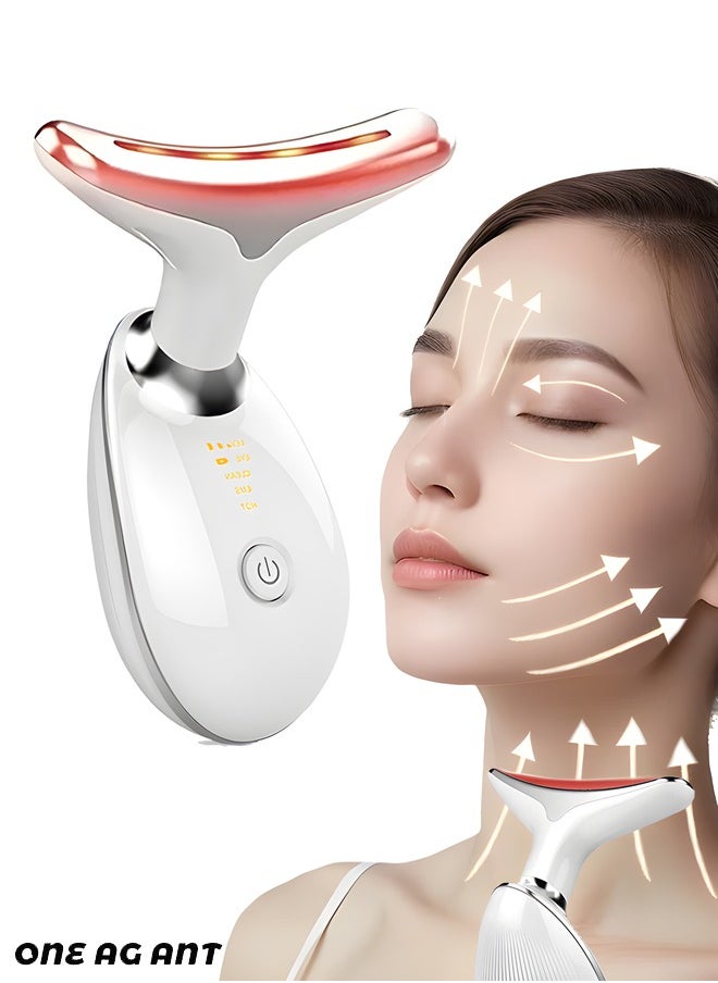 ONE AG ANT - Firming Wrinkle Removal Device, Neck Face Lifting Tighten Massager, LED Photon Therapy Anti Wrinkle Double Chin Remover - Image 1