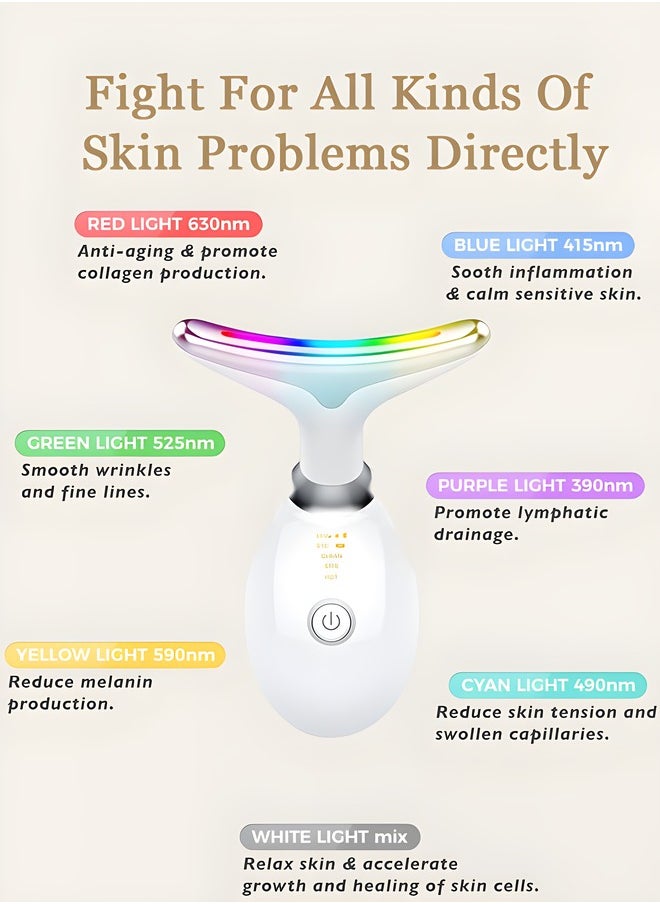 ONE AG ANT - Firming Wrinkle Removal Device, Neck Face Lifting Tighten Massager, LED Photon Therapy Anti Wrinkle Double Chin Remover - Image 1