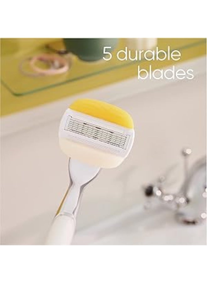 جيليت-فينوس ماكينه حلاقة نسائية 5 شفرات بلمسة اولاي برائحة جوز الهند مع 2 رأس اضافية - Image 2
