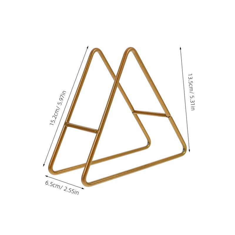 Sturdy Iron Triangle Kitchen Organizer Holder Compact Design Elegant Finish - Image 3