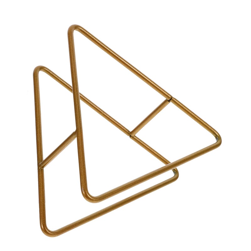 Sturdy Iron Triangle Kitchen Organizer Holder Compact Design Elegant Finish - Image 2