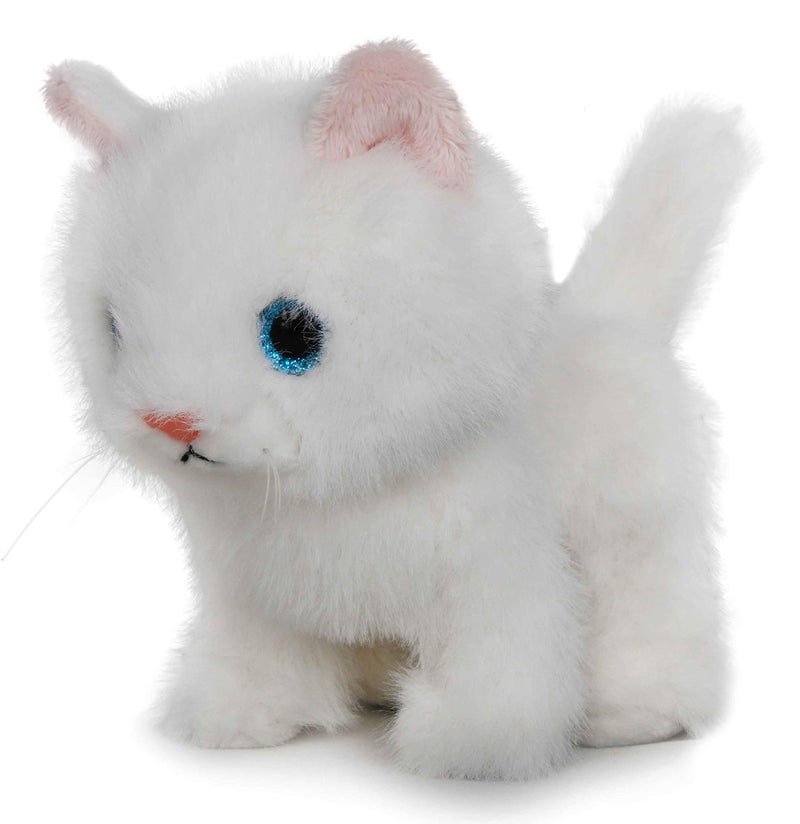 Ice King Bear Fluffy Little Cat Stuffed Animal Small Plush Toy 6 Inches (White) - Image 2
