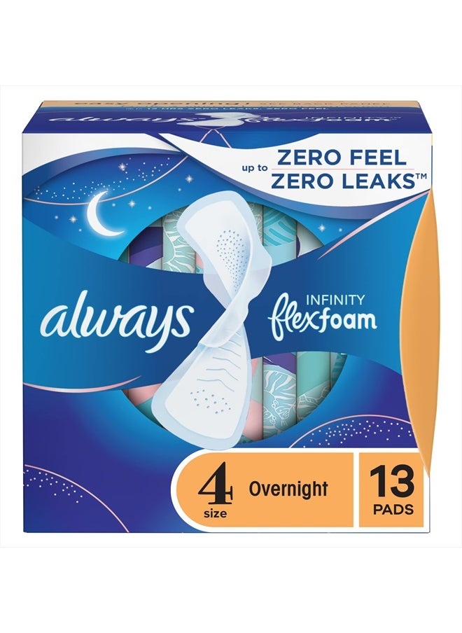 Infinity FlexFoam Pads for Women, Size 4, Overnight Absorbency, Unscented, 13 Count - pzsku/Z4088A18CD70E10A18D06Z/45/_/1715594174/9d0679a1-6d66-43ae-842d-bf5ad4168648