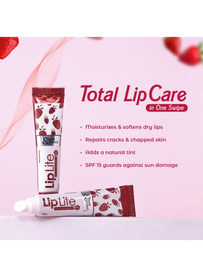 Leeford Liplite Moisturizing Lip Balm With Spf 15-15G (Pack Of 6) | Enriched With Almond,Jojoba Oil & Vitamin E | Helps To Smooth, Hydrates & Lightens Lips, White - Image 3