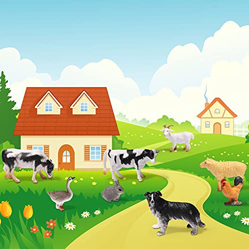 Sumind Namalu 16 Pcs Animal Figures Toys Realistic Jungle Animal Figurines Mini Learning Educational Playset Farm Cake Topper Ornaments for Easter Egg Fillers Birthday Christmas Farm Themed Party - Image 5