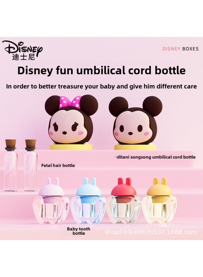 Disney Fetal Hair Umbilical Cord Collection Box Fetal Hair Souvenir Preservation Box Making Newborn Baby Baby Navel Baby-Specifications:  Loose Hair Bottle + Umbilical Cord Bottle + Deciduous Teeth Box (with 20 Teeth Houses)  - Image 3