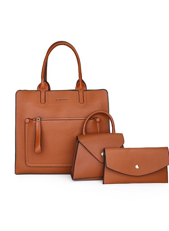 Mark Fairwhale New Large Capacity Handbag Casual Three Piece Set 