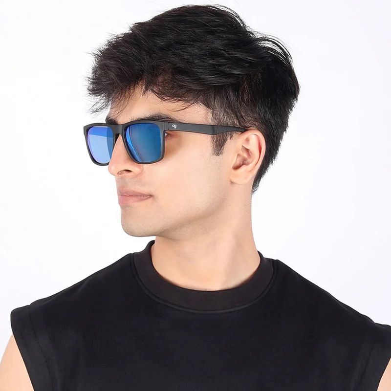 Woggles Mirrored Polarized Square Sunglasses