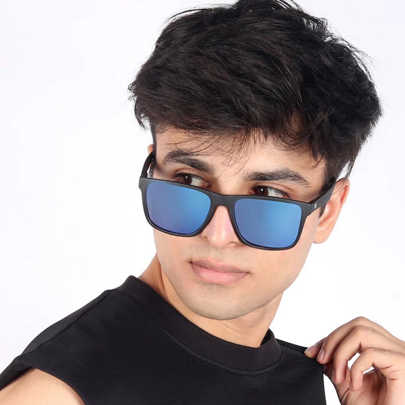 Woggles Mirrored Polarized Square Sunglasses