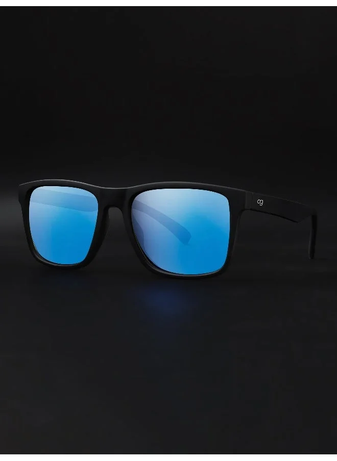 Woggles Auralite Mirrored Polarized Square Sunglasses