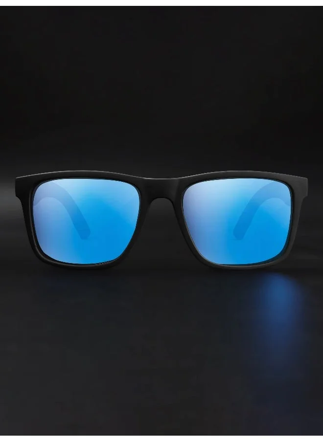 Woggles Mirrored Polarized Square Sunglasses