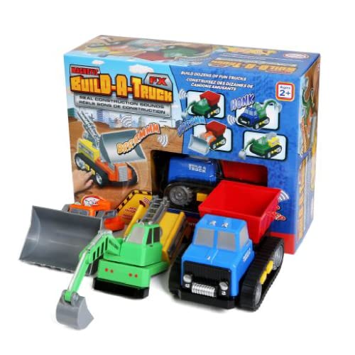 Popular Playthings Magnetic BuildATruck Set Construction Vehicles for Kids Creative Truck Play Gifts for Toddlers Ages 2 Up 4 Pieces - Image 1