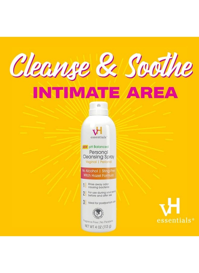 vH Essentials vH essentials Personal Cleansing Spray, pH Balancing Lactic Acid, Sting-Free, Witch Hazel Formula, Fragrance free, Paraben free, Sprays upside down for easy external intimate cleansing, 4 floz  - Image 2