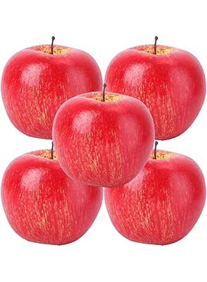 Realistic Red Artificial Foam Fruit Decor 5PCS Kitchen Home Party Display - Image 1