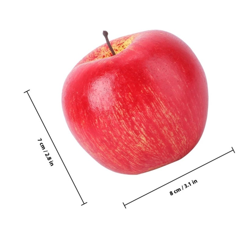 Realistic Red Artificial Foam Fruit Decor 5PCS Kitchen Home Party Display - Image 3