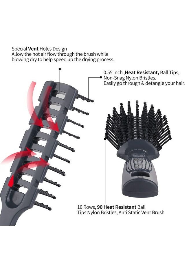 Perfehair - Vented Hair Brush for Blow Drying, Styling Women & Men's Long Short, Thin, Thick, Dry or Wet Hair, Static Free & Heat Resistant Vent Hairbrush - Image 1