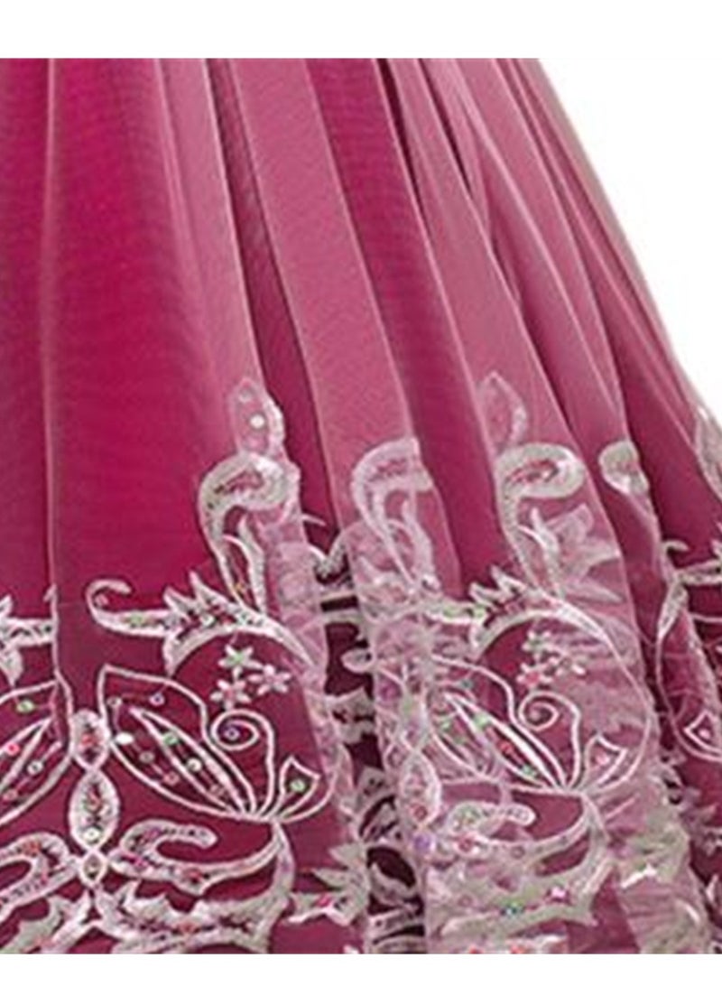 Girls Dress Sleeveless Mesh Performance Host Princess Dress Costumes - Image 3