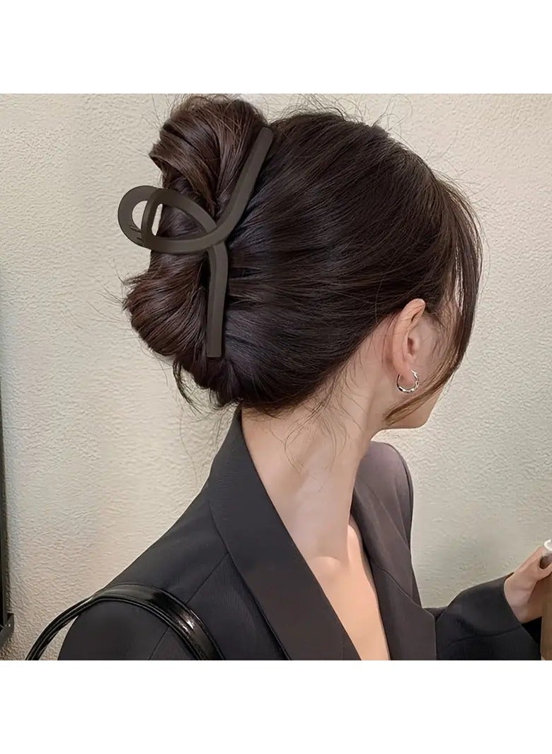 Goolsky Large Hair Claw Clip for Women - Simple Style, Strong Grip with Cross Design - Perfect for Thick & Thin Hair, Ponytails - Image 1