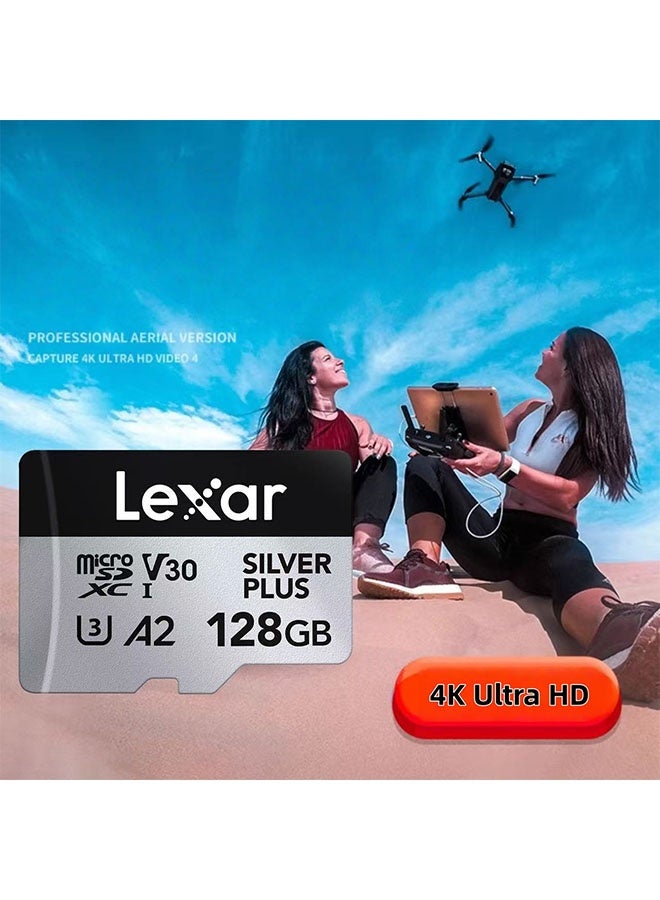 بطاقة ذاكرة Lexar Silver Plus سعة 128 جيجابايت، أداء عالي السرعة، متوافقة مع طائرات Dji بدون طيار وكاميرات الحركة والأجهزة اللوحية وكاميرات السيارات وغيرها - Image 3