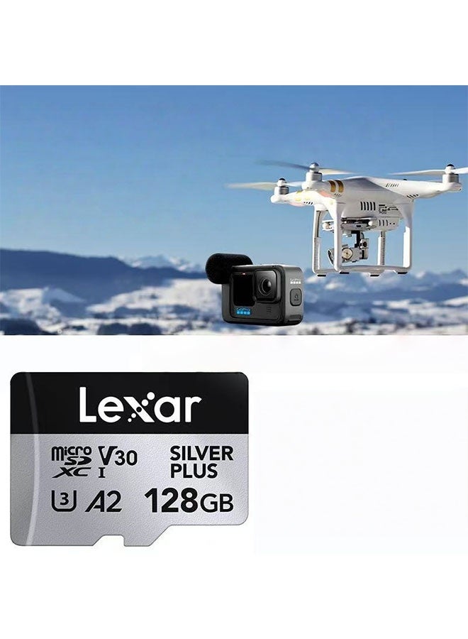 بطاقة ذاكرة Lexar Silver Plus سعة 128 جيجابايت، أداء عالي السرعة، متوافقة مع طائرات Dji بدون طيار وكاميرات الحركة والأجهزة اللوحية وكاميرات السيارات وغيرها - Image 4