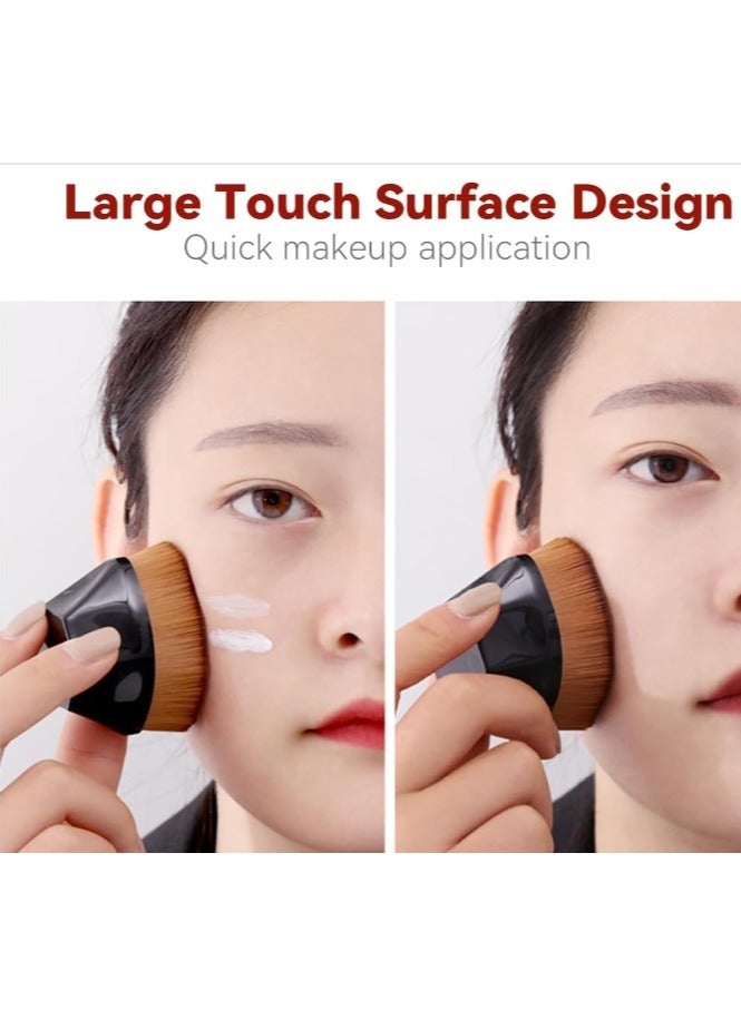 OASIS-TH 2 packs  Foundation Makeup Brush Flat Top High-Density Multifunctional for Flawless Powder Foundation Brush with Protective Case - Image 4
