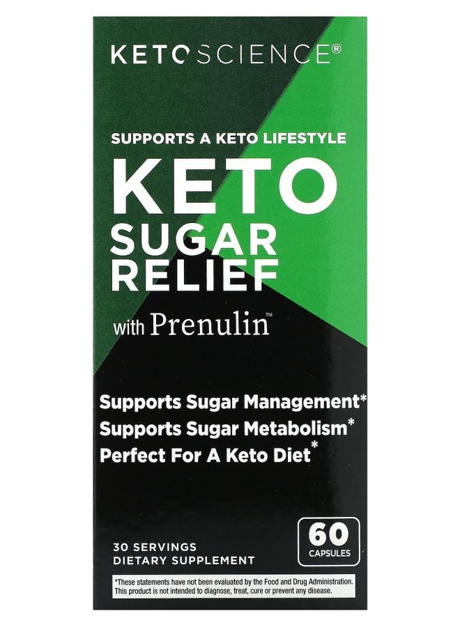 Keto Science Keto Sugar Relief with Prenulin 60 Capsules - Image 2