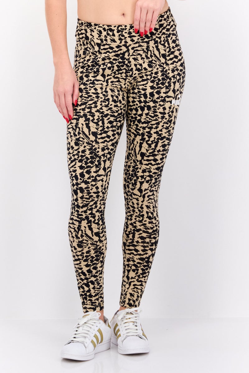 PUMA Women Sportswear Fit Pull-On Training Legging, Tan - Image 1