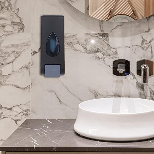 BATH GURU ABS Wall Mounted Soap Shampoo Sanitizer Lotion Gel Dispenser Liquid Handwash Soap Dispenser for Bathroom Kitchen 300 Ml Pack of 1 Push Black - Image 4