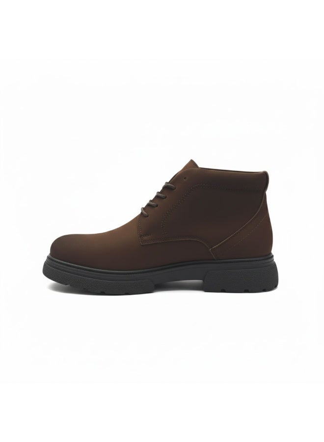 Men's elegant lace-up ankle boots made of suede - featuring a comfortable Turkish rubber sole - Image 5