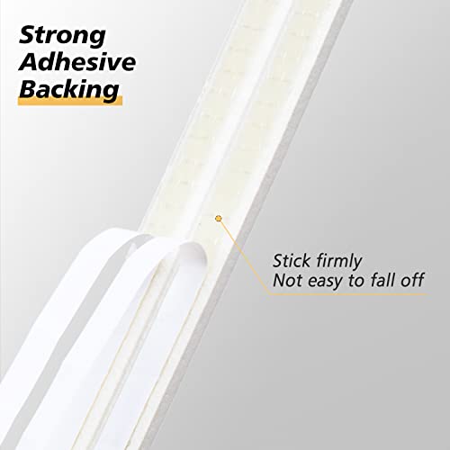 SUNMON Weather Stripping Door Seal, D-Type Strip Weather Stripping Seal Strip for Doors/Windows, Soundproofing Weatherstrip Gap Collision Avoidance 52 Feet (White - Image 3