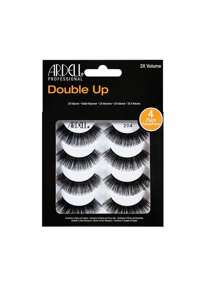 ARDELL False Eyelashes 4 Pack Double Up 204, 1 pack (4 pairs per pack)