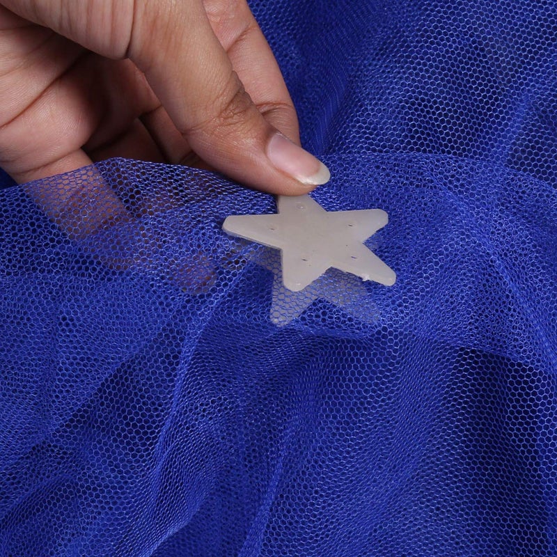 Backbone Mosquito Net - Foldable, King Size Double Bed with Saviours - (Full Blue) - Image 3