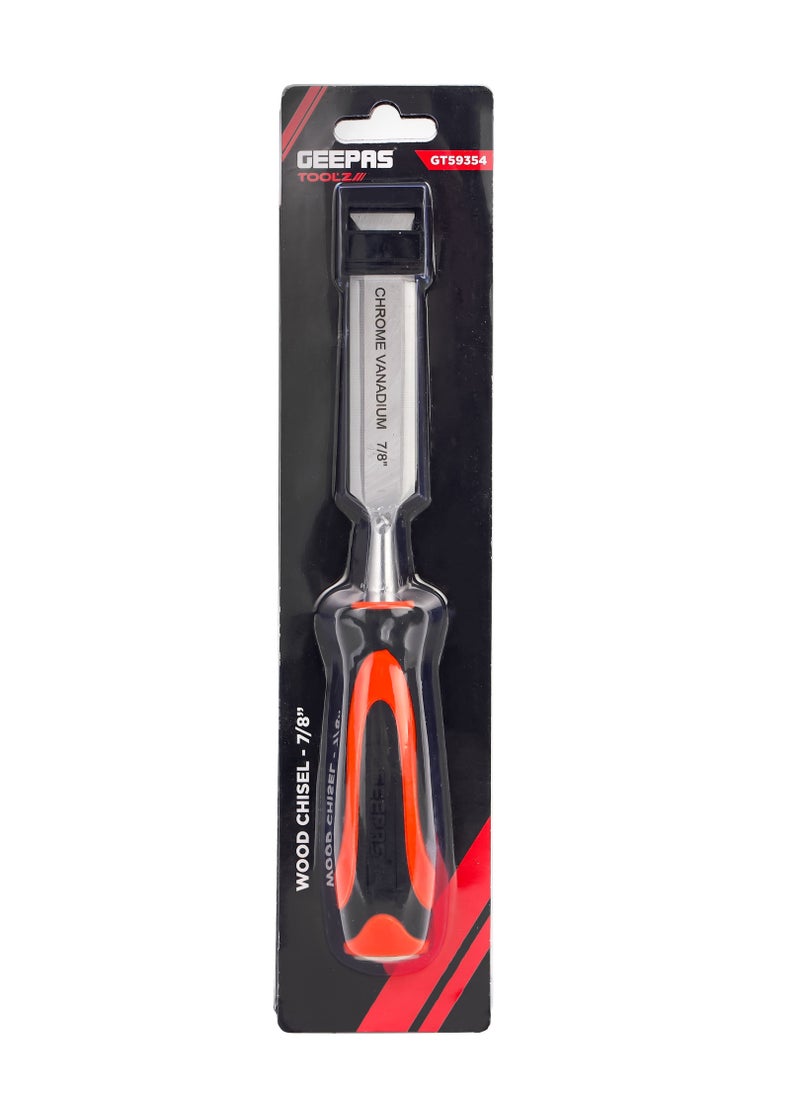 GEEPAS Geepas Toolz 7/8" Wood Chisel- GT59354, High-Quality Cr-V Construction, Induction Hardened, Equipped with TPR Handle, Light-Weight and Durable| Ideal for DIY, Home Improvement  - Image 4