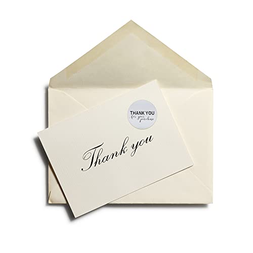 Hybsk Silver Foil Thank You for Your Purchase Stickers 1.5" Round 500 Labels per Roll (Silver) - Image 5