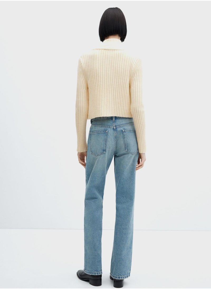 MANGO High Neck Knitted Cardigan  - Image 2