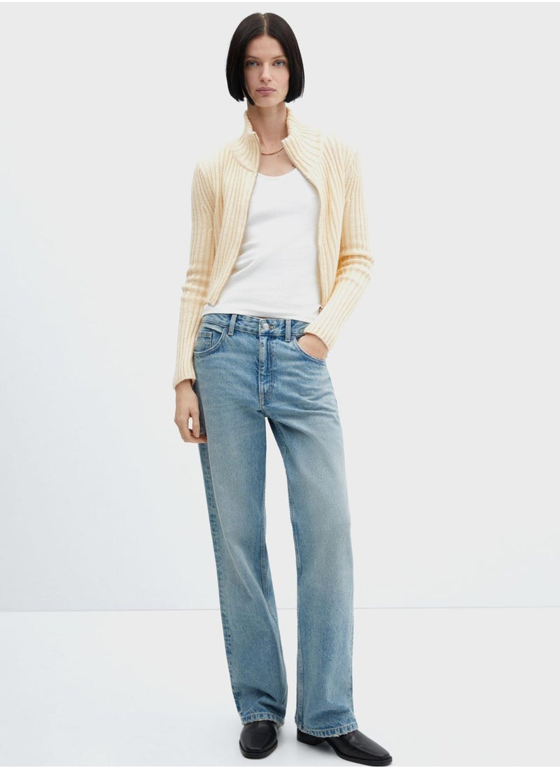 MANGO High Neck Knitted Cardigan  - Image 4