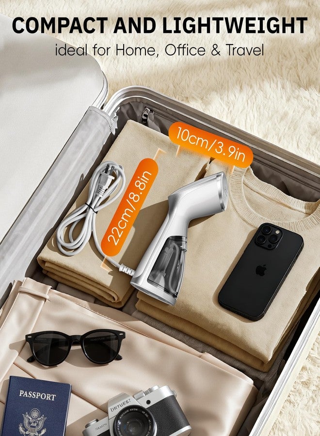 OGHom Portable Travel Handheld Steamer for Clothes, Garment Wrinkle Remover, 1000W Strong Penetrating Fabric Steamer, for Home, Office, Travel (ONLY FOR 120V) -White - Image 5