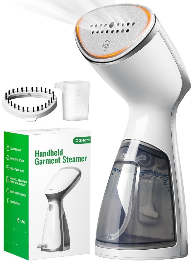 OGHom Portable Travel Handheld Steamer for Clothes, Garment Wrinkle Remover, 1000W Strong Penetrating Fabric Steamer, for Home, Office, Travel (ONLY FOR 120V) -White - Image 1